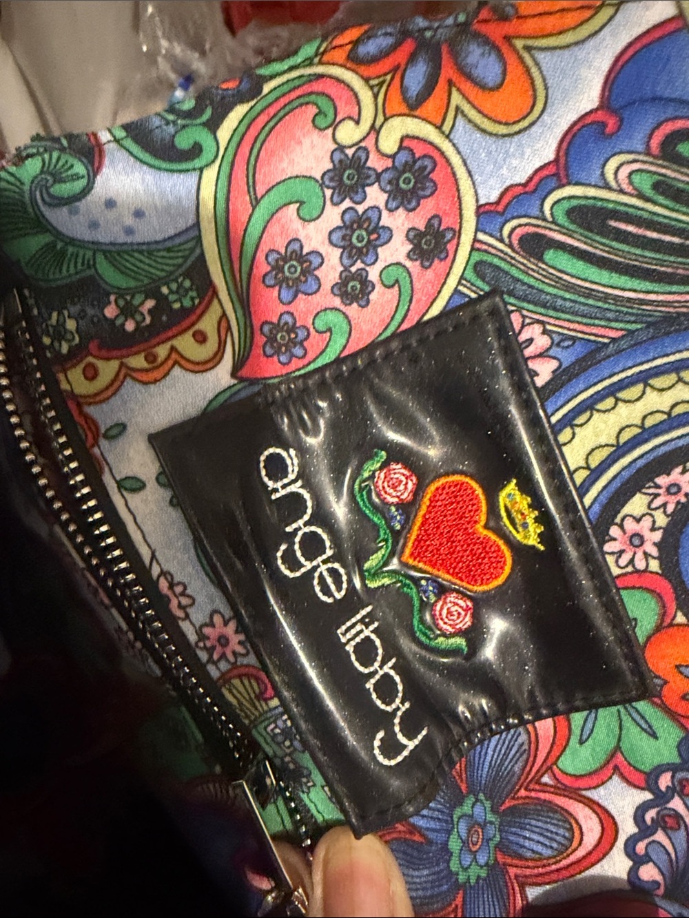 Black Red Silver Structured Women's Bag - Picture 5 of 6